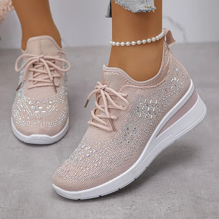 Romee | Sneakers ortopediche con strass scintillanti