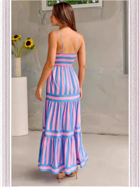 Coastal Vibes Maxi Dress – Comfort & Color in One