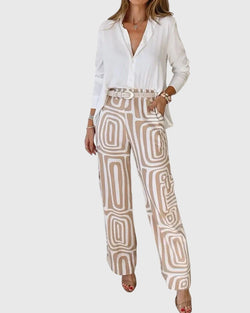 Emilia™ | Pantaloni alla moda + camicetta e cintura in omaggio