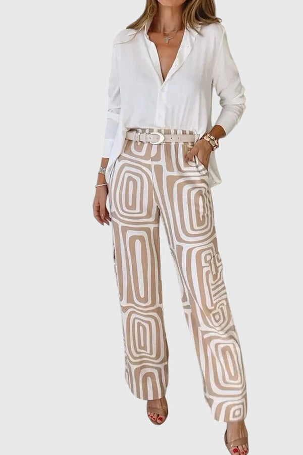 Emilia™ | Pantaloni alla moda + camicetta e cintura in omaggio