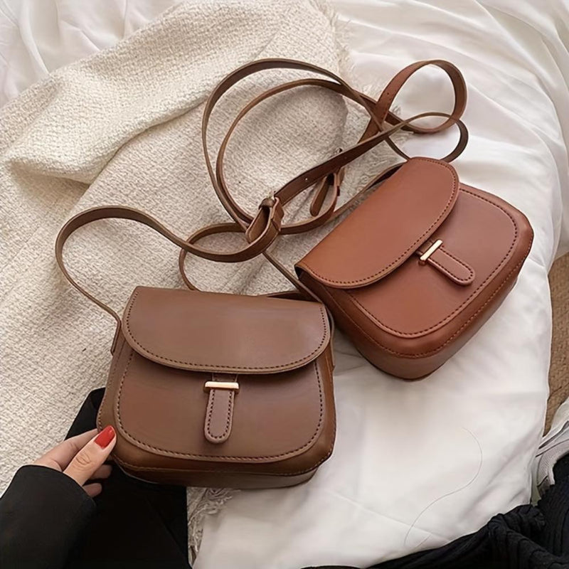 Aria™ Retro Grace | Elegante borsa a tracolla Saddle