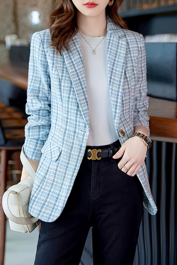 Madison™ - Elegant Plaid Blazer