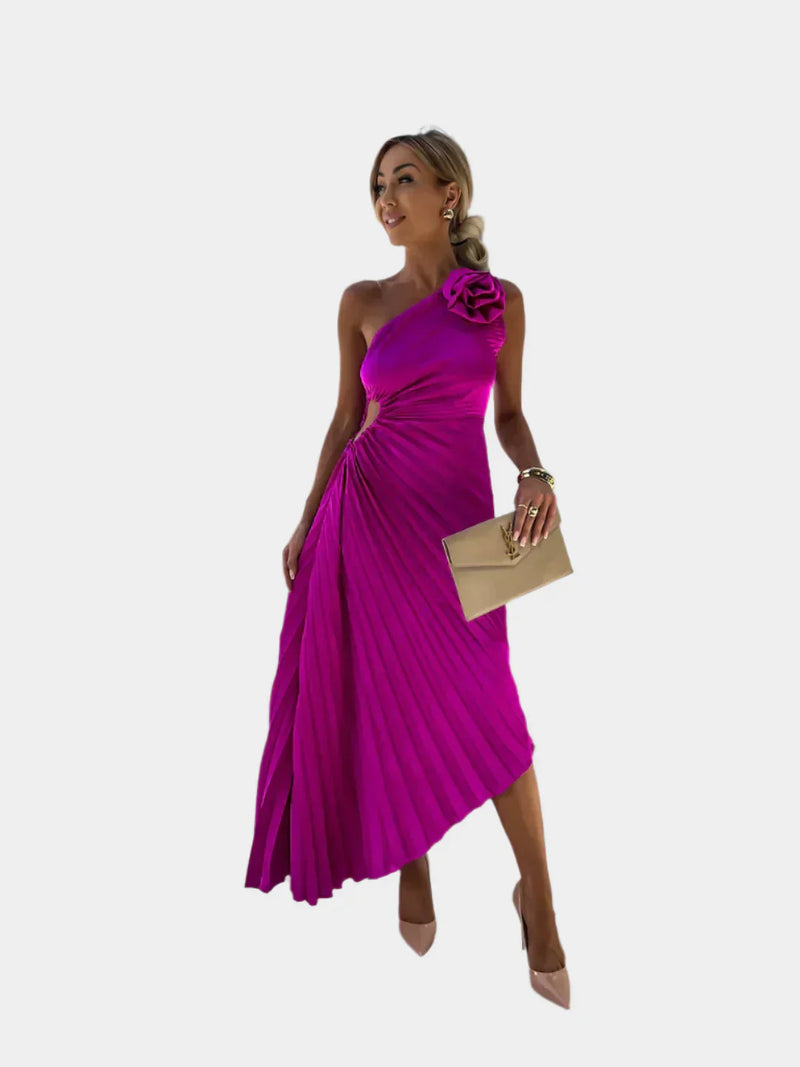 Vestido floral con notas románticas