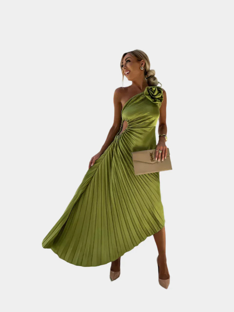Vestido floral con notas románticas