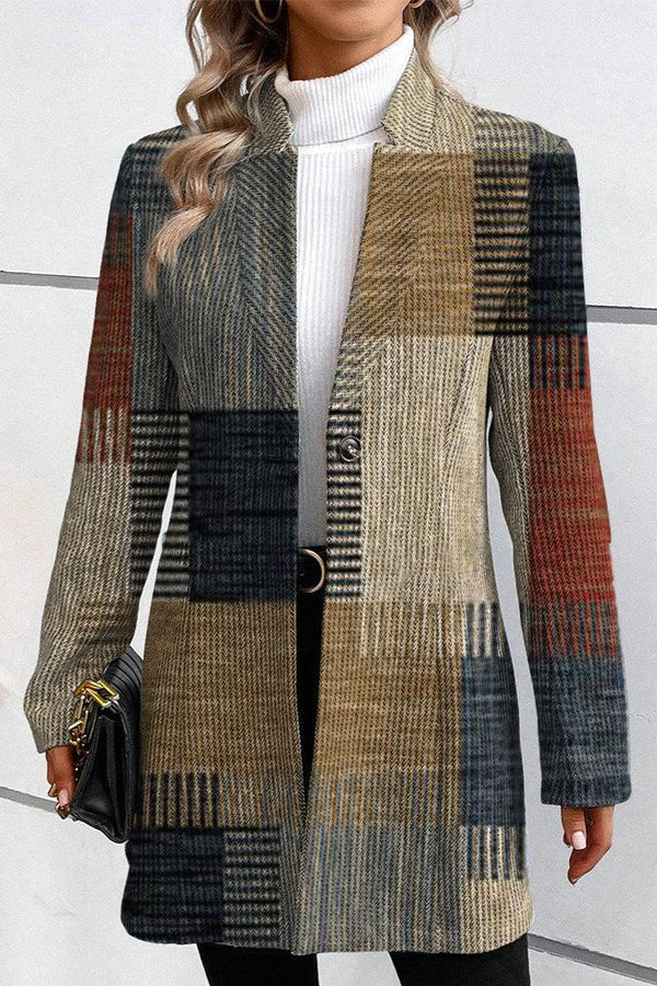 Lina™ - Elegant Blazer With Pattern