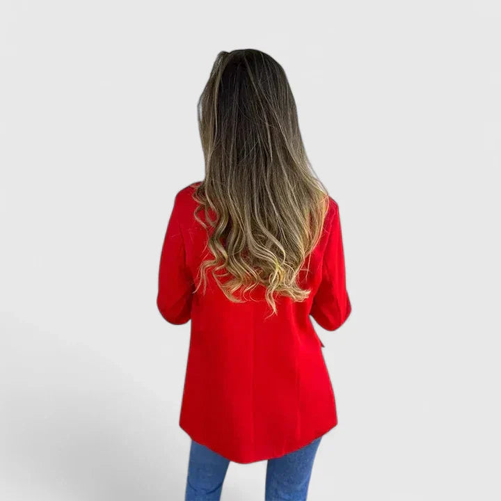 AUTUMN – CLASSIC RED OPEN BLAZER