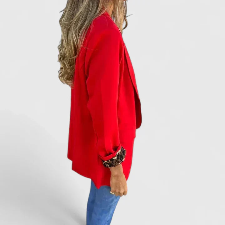 AUTUMN – CLASSIC RED OPEN BLAZER