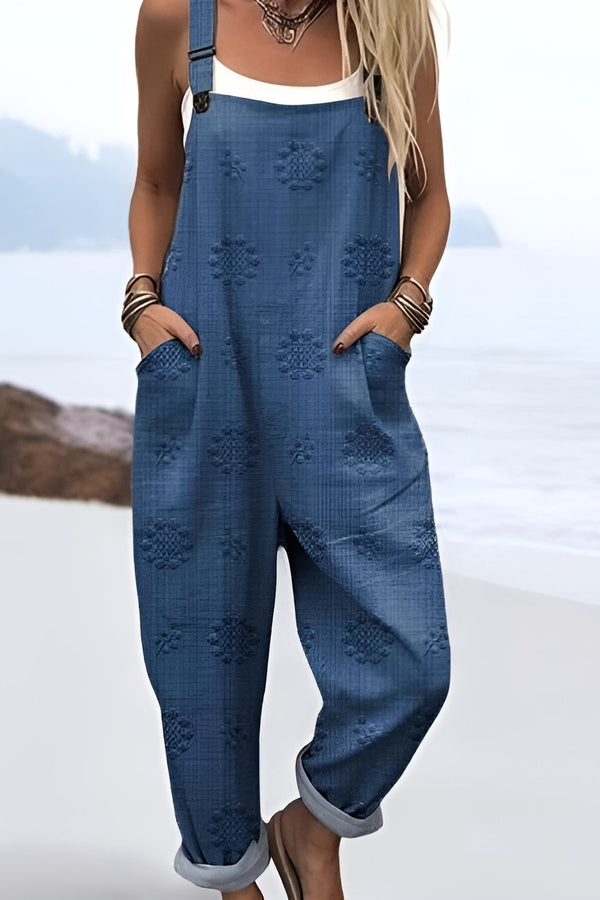 Vintage Floral Jumpsuit for Women - Effortless Style and All-Day Comfort