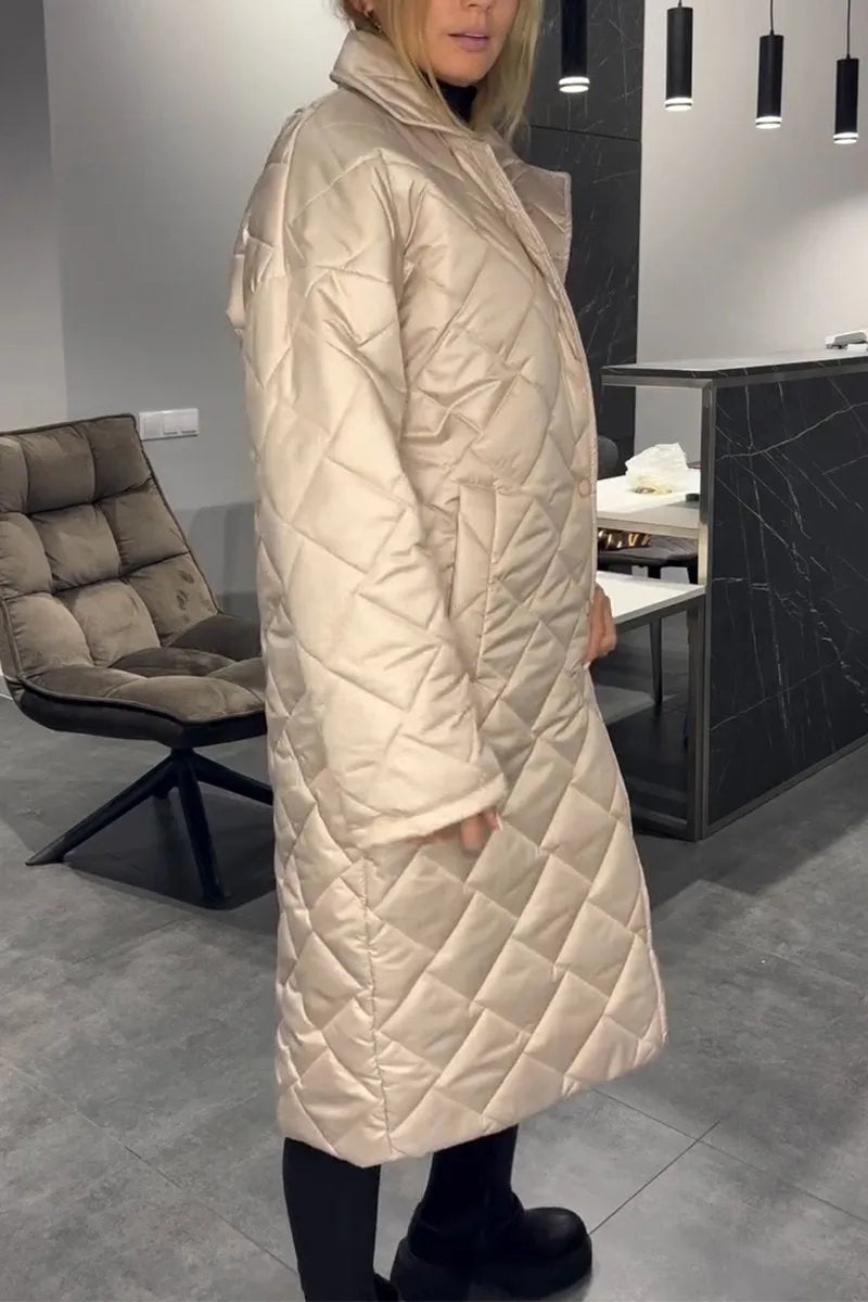 FRANCINE – THE CHIC QUILTED LONG COAT
