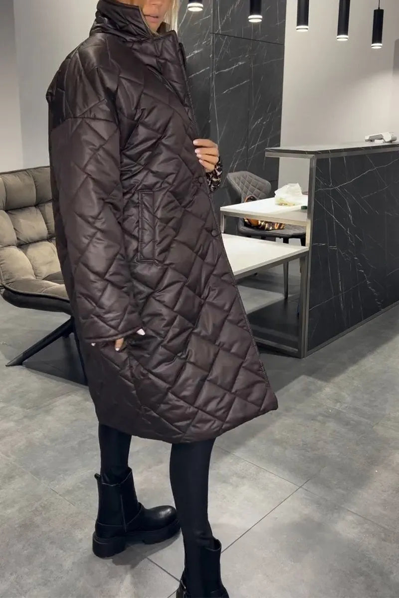FRANCINE – THE CHIC QUILTED LONG COAT