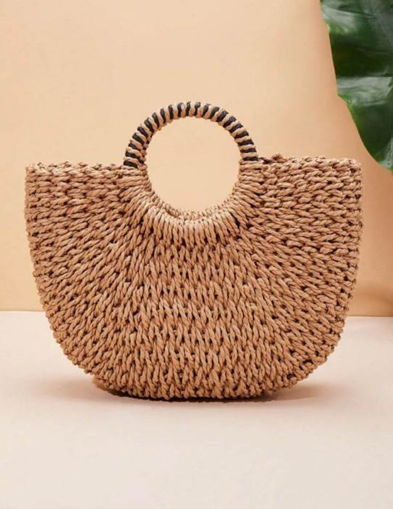 Isabella™ - Borsa di paglia con decorazioni a conchiglia e dettagli fatti a mano