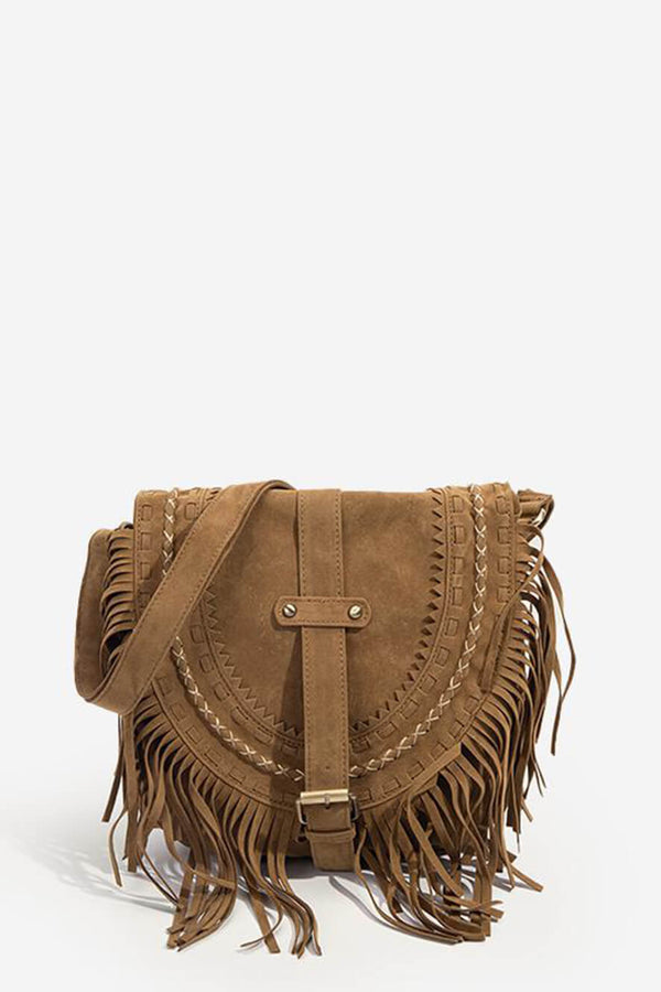 Riley™ - Handmade Bag with Fringes and Buckle