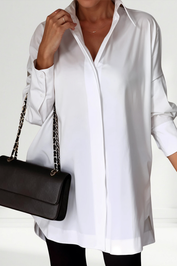 Lucrece | Oversized Lapel Button Shirt