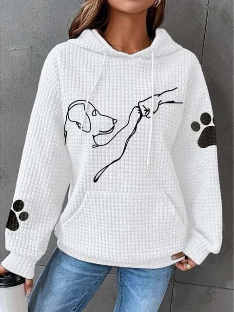 Betsy - Sudadera con capucha y estampado de patas