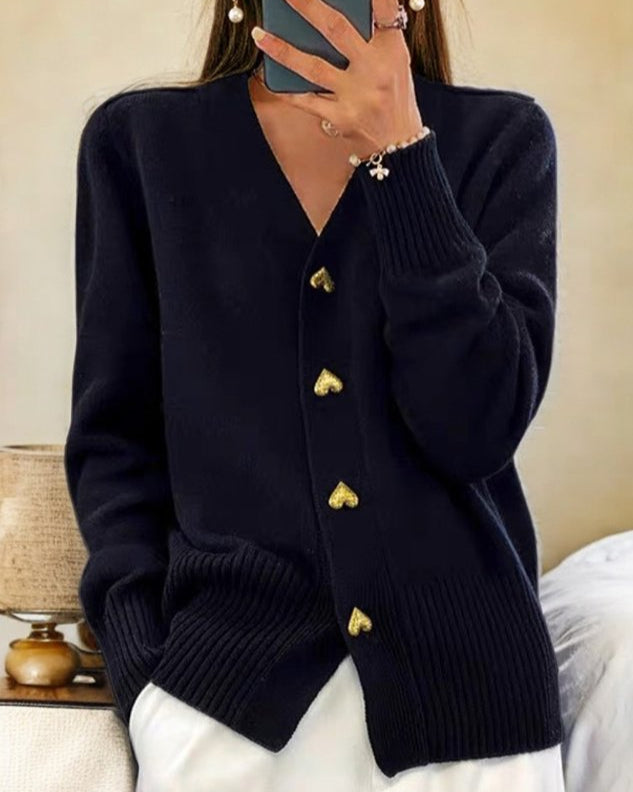 Chasie | Elegante cardigan con bottoni a cuore