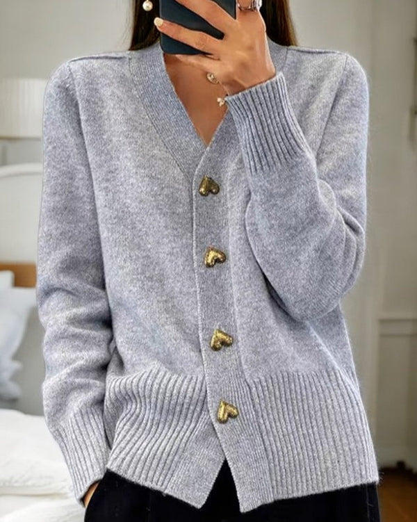 Chasie | Elegante cardigan con bottoni a cuore