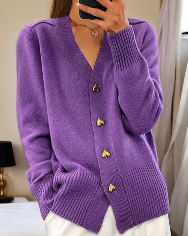 Chasie | Elegante cardigan con bottoni a cuore