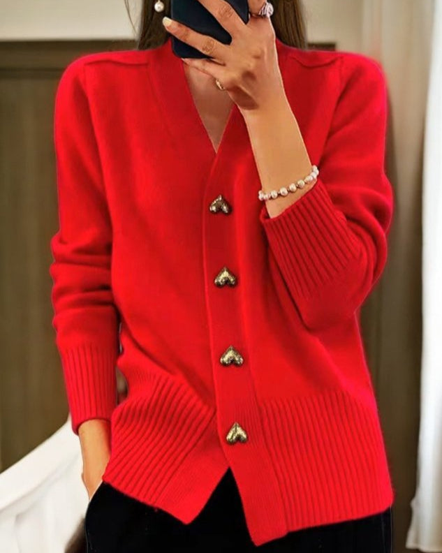 Chasie | Elegante cardigan con bottoni a cuore