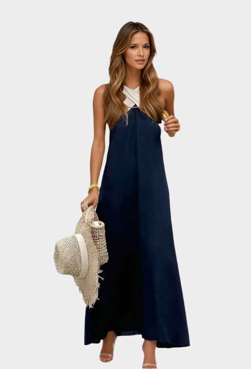 Vestido elegante con escote abierto