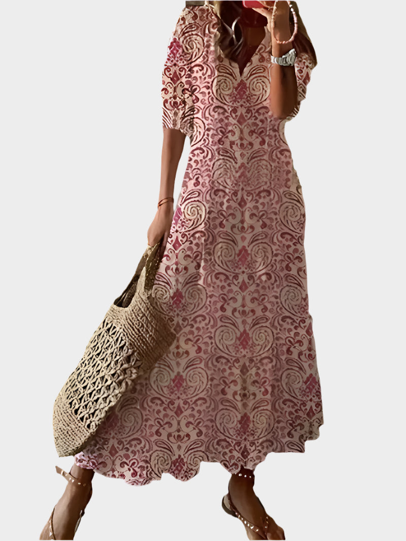 Vestido vintage con escote en V