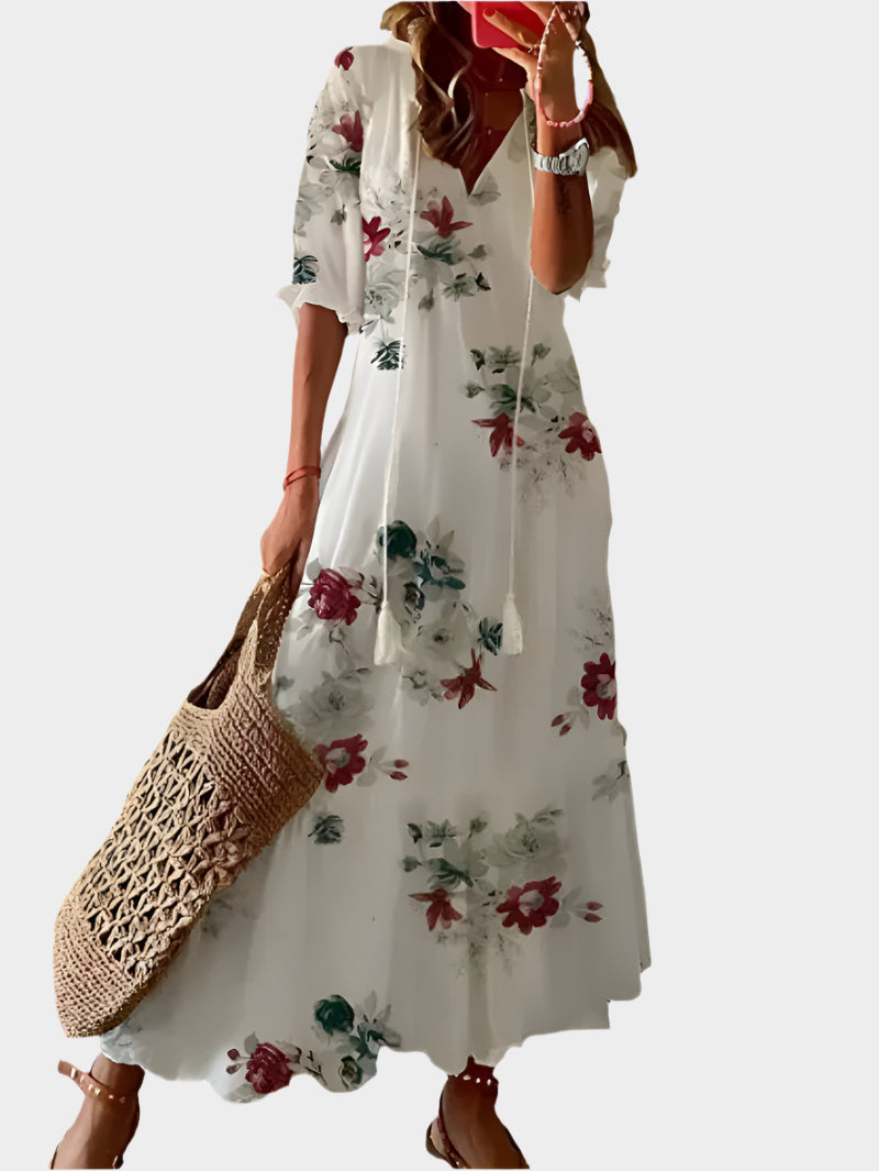 Vestido vintage con escote en V